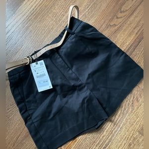 NWT Zara Black Shorts with Belt! Never worn!